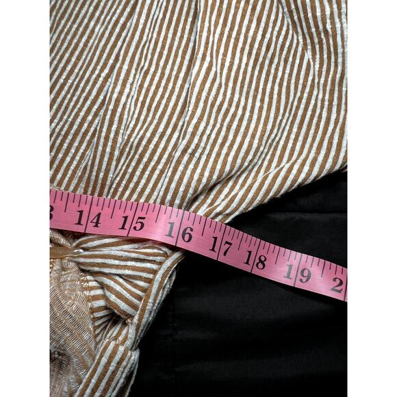 All in Favor stripe wide leg wrap jumpsuit women medium minimalist career preppy - Picture 9 of 10